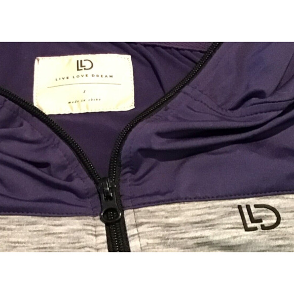 Live Love Dream Aeropostale Women’s Purple Gray Athletic Hoodie Jacket – Size S - Picture 2 of 5